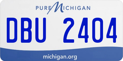MI license plate DBU2404