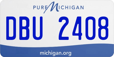 MI license plate DBU2408