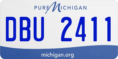 MI license plate DBU2411