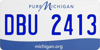 MI license plate DBU2413