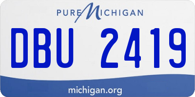 MI license plate DBU2419