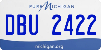 MI license plate DBU2422