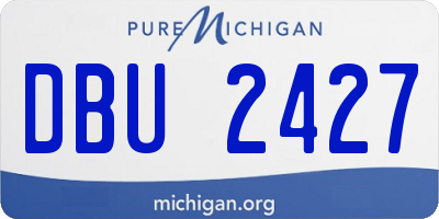 MI license plate DBU2427