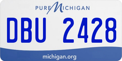 MI license plate DBU2428