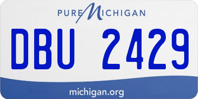 MI license plate DBU2429