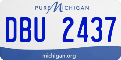 MI license plate DBU2437