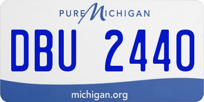 MI license plate DBU2440