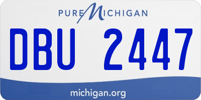 MI license plate DBU2447