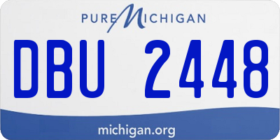 MI license plate DBU2448