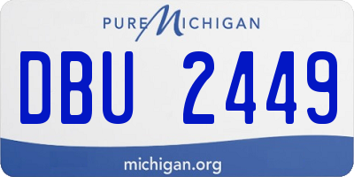 MI license plate DBU2449