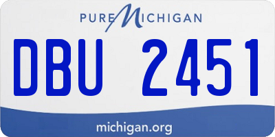 MI license plate DBU2451