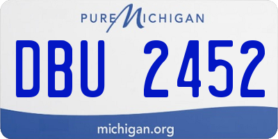 MI license plate DBU2452
