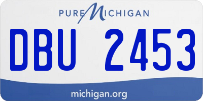 MI license plate DBU2453