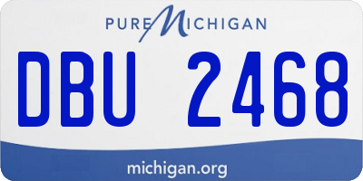 MI license plate DBU2468