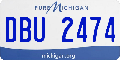 MI license plate DBU2474