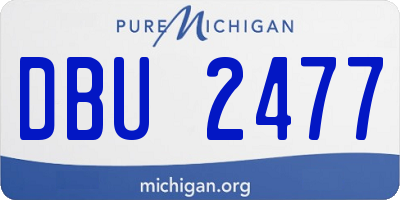 MI license plate DBU2477