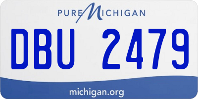 MI license plate DBU2479