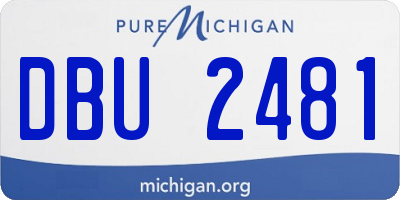 MI license plate DBU2481