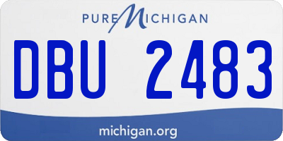 MI license plate DBU2483