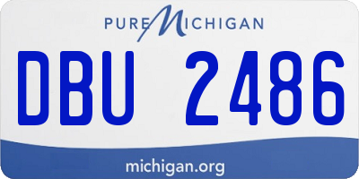MI license plate DBU2486