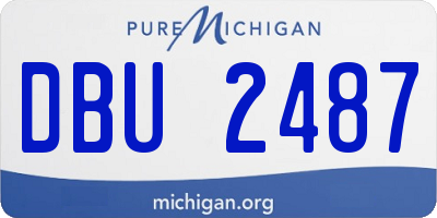 MI license plate DBU2487