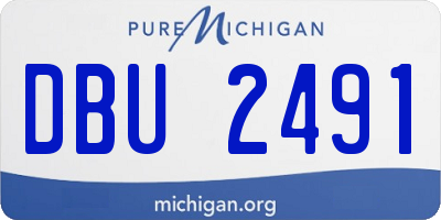 MI license plate DBU2491