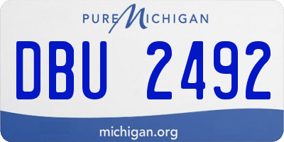 MI license plate DBU2492