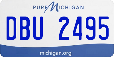MI license plate DBU2495
