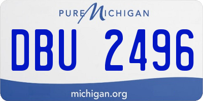 MI license plate DBU2496