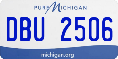 MI license plate DBU2506