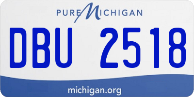MI license plate DBU2518