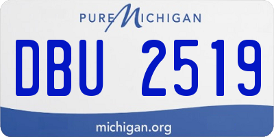 MI license plate DBU2519