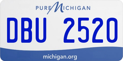 MI license plate DBU2520