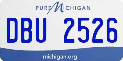 MI license plate DBU2526