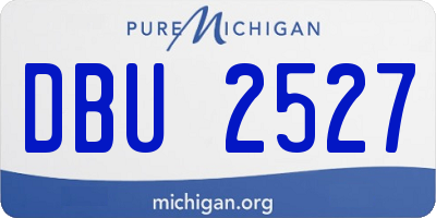 MI license plate DBU2527