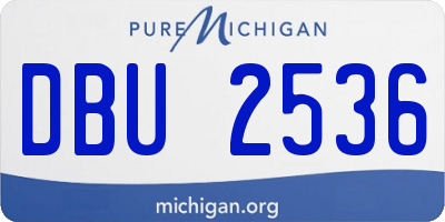 MI license plate DBU2536
