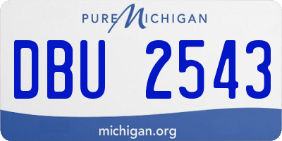 MI license plate DBU2543