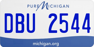 MI license plate DBU2544