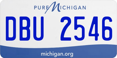 MI license plate DBU2546