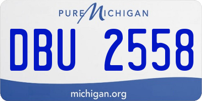 MI license plate DBU2558