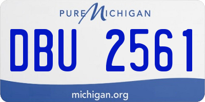 MI license plate DBU2561