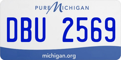 MI license plate DBU2569