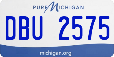MI license plate DBU2575