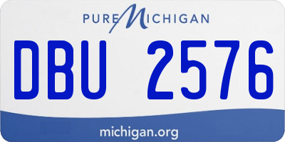 MI license plate DBU2576