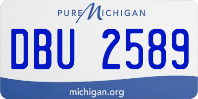 MI license plate DBU2589