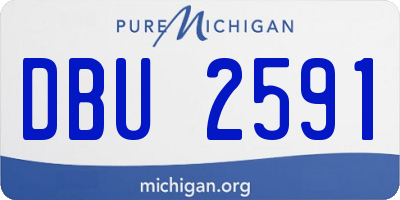 MI license plate DBU2591
