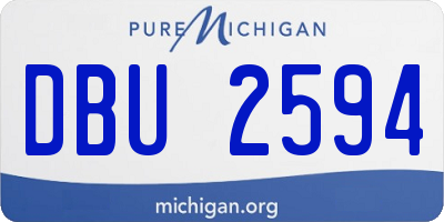 MI license plate DBU2594