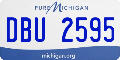 MI license plate DBU2595