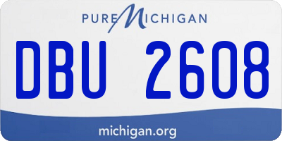 MI license plate DBU2608