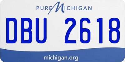MI license plate DBU2618